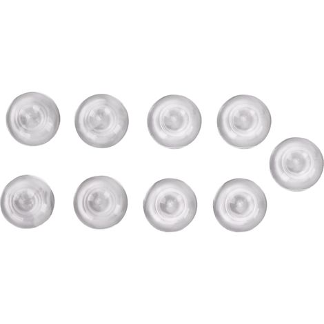 Lot de 9 butoirs de porte transparents, super adhésifs, en silicone réutilisable, pour poignées de porte et réfrigérateur, réduisant le bruit et le bruit. (1/5)