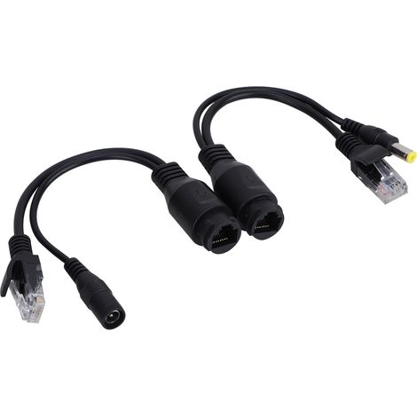 Adaptateur/injecteur PoE passif 12 V étanche noir (1/5)
