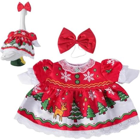 Robe de jardin amusante avec nœud rouge – Tenues d'oie de porche de (1/5)