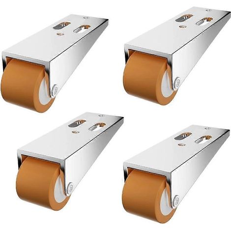 Roulette inférieure pour porte coulissante avec roue en caoutchouc, réduction du bruit et roulement fluide pour meubles et coffres de rangement (1/5)