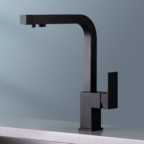 Imex -  Grifo de Cocina Osmosis Fregadero Negro Serie  Capri