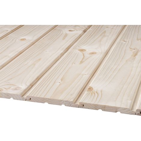 Profilholz Fichte Tanne Standard B-Sortierung Schrägprofil 200 x 12,1 cm 14 mm Profilholz