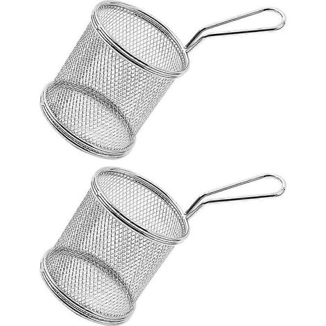 Panier à friture pour poêle profonde, 17,7 x 9,3 x 9 cm, avec filtre (lot de 2) (1/5)