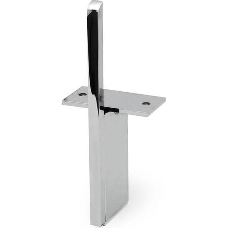pata metal tecla h210 cromo con placa  con varilla recta embellecedora. (1/2)