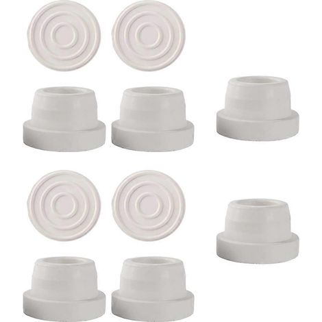 Lot de 10 butoirs de rechange en caoutchouc blanc à motif papillon pour échelle de piscine enterrée, pour tubes de 1,90 pouce (1/5)