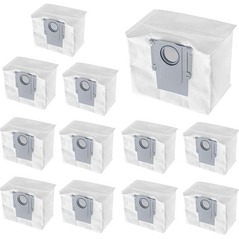 Lot de 12 sacs à poussière compatibles avec aspirateur robot S7 MaxV Ultra, S7 Pro Ultra, Q5+, Q7+, Q7 Max+, sacs jetables de 3 l de grande capacité en remplacement (12)-LIAIKI (1/5)
