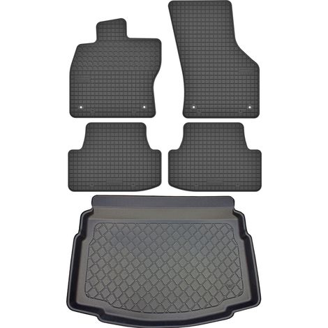 Volkswagen Golf VII Schrägheck (10/2012–12/2019) – Set: Gummifußmatten + Kofferraummatte (1/5)