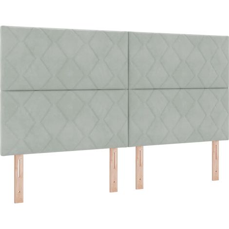 Maison Exclusive - Testiera Grigio chiaro 180 cm Velluto