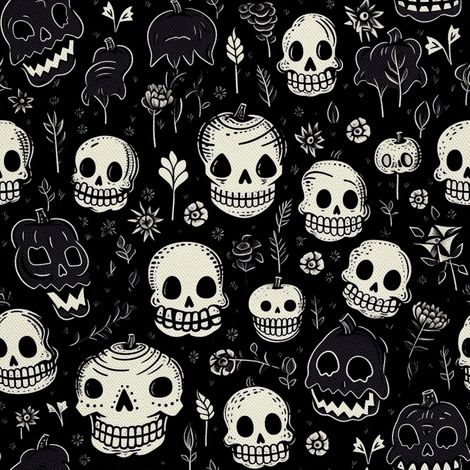 Tela Oxford decorativa para exteriores - Motivo de calavera I DX5009 (1/5)