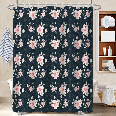 Rideau de bain en polyester 180x180 original séparation douche pour salle d’eau sans fenêtre (1/5)