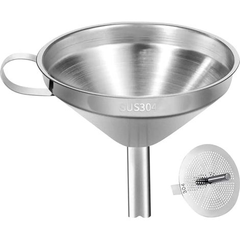 Fouille en acier inoxydable argent 11cm filtre outils de cuisine (1/5)