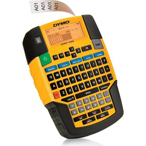 Dymo Rhino 4200 Étiqueteuse Jaune Thermotransfert 19mm (1/5)