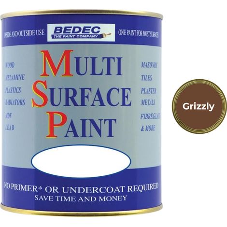 Bedec Multi Surface Paint - Matt - Grizzly - 750ml