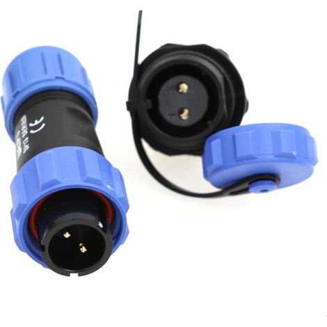 Connecteur rond à 2 broches pour câble d'aviation étanche IP68 Connecteur encastrable pour appareils industriels Signal d'alimentation (1/5)