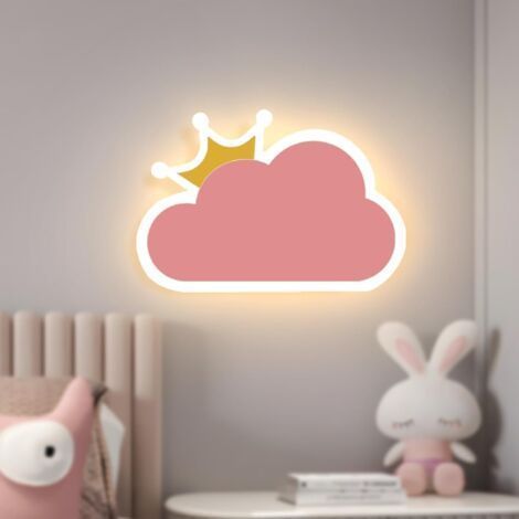 Applique Murale LED 15W Forme de Nuage Rose Tricolore - 220V Éclairage Chambre Enfant Moderne (1/5)