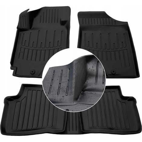 Tapis de sol et essuie-glaces en caoutchouc pour KIA ProCeed 1 (2008-2012) - Canaux UD (1/5)