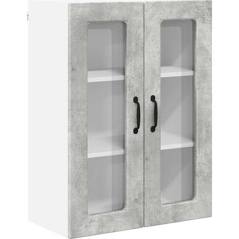 Meuble mural de cuisine,Armoire de cuisine avec étagère Gris béton 60 x 31 x 80 cm CFW54932 (1/5)