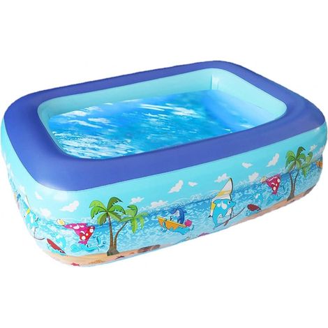 Piscine Gonflable Ronde 120cm - Pataugeoire pour Enfants Intérieur et Extérieur - Jouet d'Été pour Famille et Jardin (1/5)