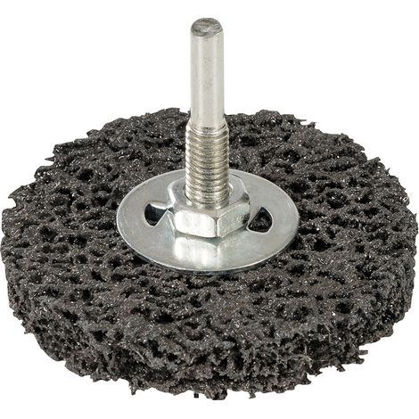 Roue de decapage sur tige abrasive pour multi materiaux Ø 75 mm (1/2)