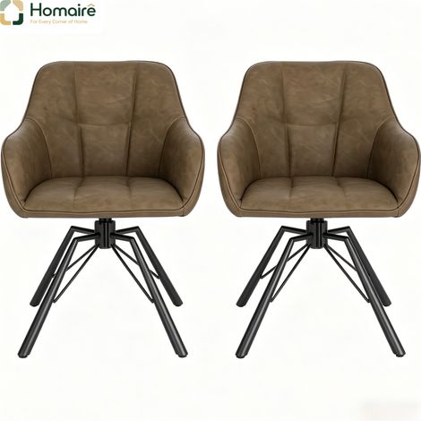 Brauner Gartenstuhl aus Metall mit Armlehnen 57 x 54 x 82,5 cm HOMAIRE (1/5)