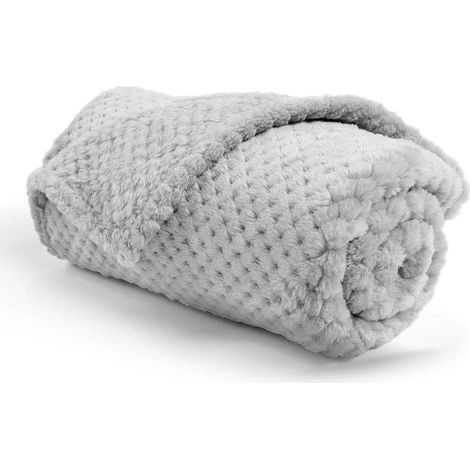 Couverture pour Chien Coussin Chien Couverture Polaire Chien Coussin Chat Chaude et Douce en Polaire Moelleuse (Gris Clair,6080CM) (1/5)