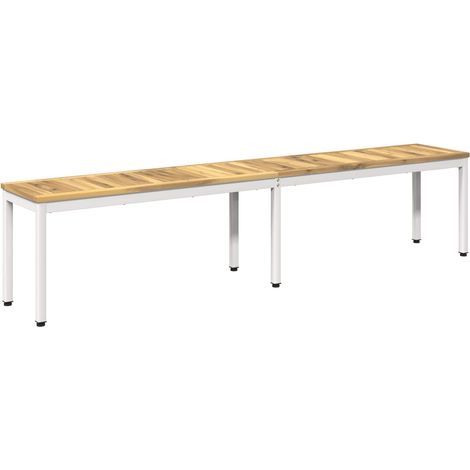 Panchina da giardino 201 x 35 x 45 cm Legno di Acacia Massello vidaXL (1/5)