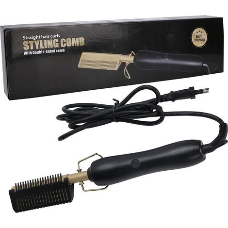 Lisseur À Cheveux Et Barbe - Fonction Séchage Sur Cheveux Humides Et Secs - Tension Universelle 110-240 V - Prise UE - 1 Pièce (1/5)