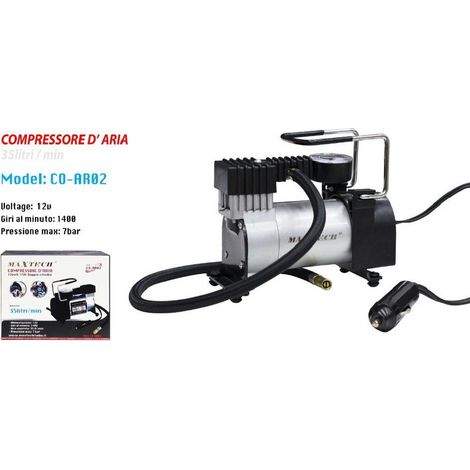 MaxTech - Compressore Ad Aria Portatile Serbatoio 35l/min Alimentazione 12v 15a Maxtech Co-ar02 - (1/2)