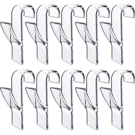 10 Pièces Crochet Seche Serviette,Crochet Radiateur Seche Serviette,Peignoirs,Plastique,Pour Tous Les Radiateurs Standards,Salle De Bain Et Cuisine,Flexibles,Amovibles(Transparent) (1/4)
