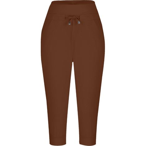 Pantalon Capri Femme - Taille Basse Cordon De Serrage - Sport Loisir Plein Air - Longueur 7/8 Avec Poches (1/5)