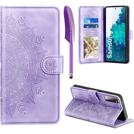 Samsung Galaxy S20 FE Lederhülle Flip Wallet Case Hellviolett (1/5)