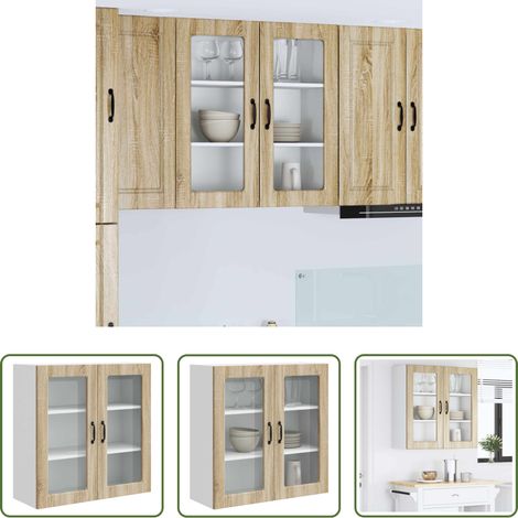 Holzschrank - Küchenschrank Sonoma-Eiche 80 x 31 x 80 cm Holzwerkstoff (1/5)
