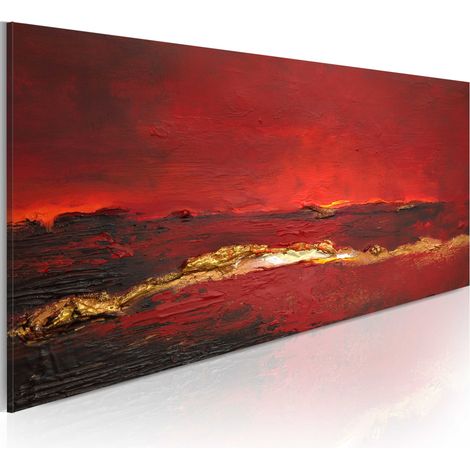 Quadro dipinto - Oceano rosso - 100x40 (1/4)
