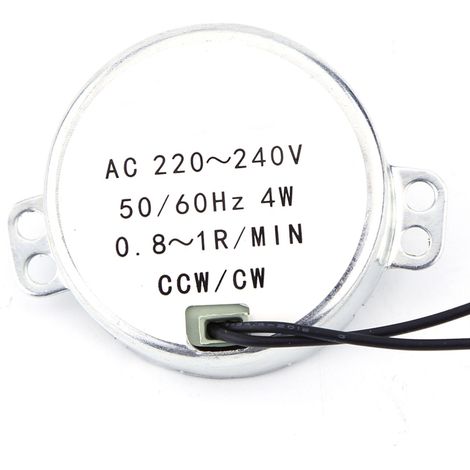 1 moteur synchrone à engrenages 220-240 V CA 4 W CW/CCW (0,8-1 tr/min) (1/5)