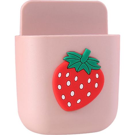 Boîte de Rangement Murale Mignon pour Téléphone, Déco Maison Motif Fraise Rose (1/2)