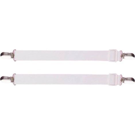 4 Pièces Tendeur Drap Housse,50-200CM Tendeurs De Drap RéGlables pour Drap De Lit,Attache pour draps, Matelas, Planche à Repasser ou canapé Blanc (1/4)