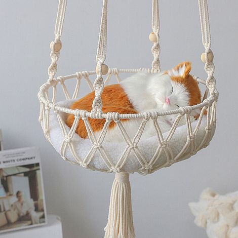 Hamac suspendu pour chat - Lit pour chat d'intérieur Nid de balançoire pour chat Cadeaux pour les amoureux des chats