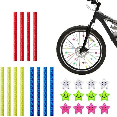 Catarifrangenti per raggi, 24 pezzi, catarifrangenti per raggi di bicicletta, catarifrangenti per raggi, catarifrangenti per bicicletta, luci per raggi di bicicletta, catarifrangente, luce per bicicle (1/5)