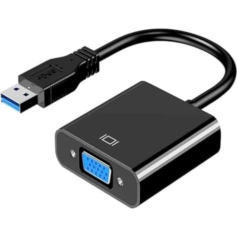 Adaptateur USB vers VGA, USB 3.0/2.0, convertisseur vidéo HD 1080p, câble graphique pour PC, ordinateur portable, TVHD, compatible avec Windows XP/7/8/8.1/10 (1/5)