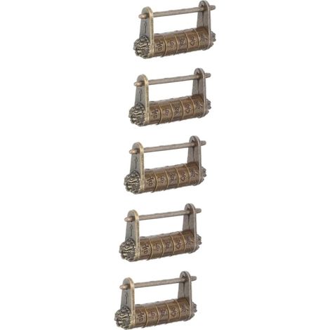 de 5 cadenas à combinaison antiques cadenas de valise style (1/5)