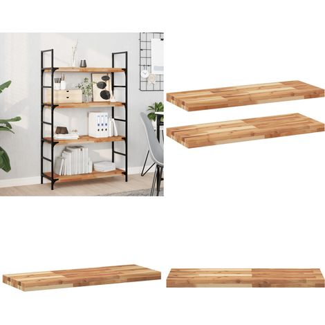 Schweberegale 2 Stk. 100x30x4 cm Massivholz Akazie Ölbehandelt - Wandregal - Holzwandregal - Regal Dekoration - Wohnzimmerdeko - Küchenregal - Home & Living (1/5)