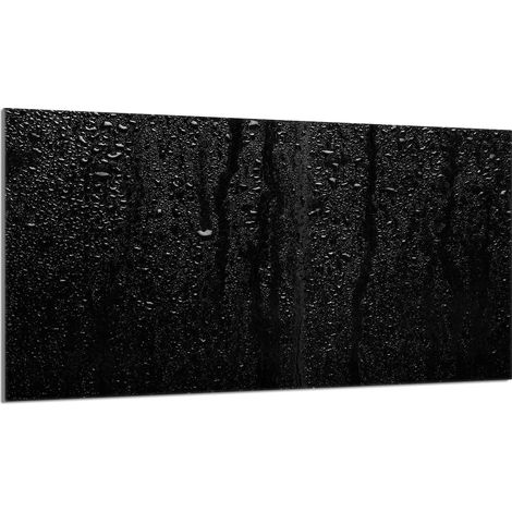 Plaque de protection en verre pour poêle 90x52 Noir (1/5)