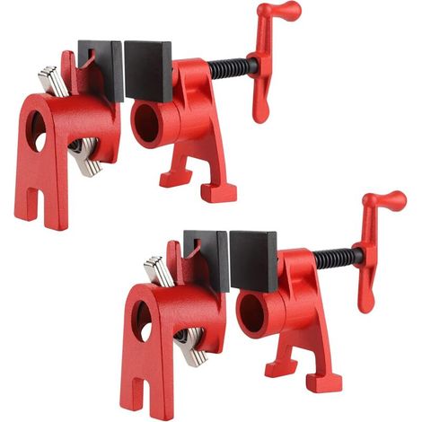 2pcs 3/4 inch pipe clamp, hose clamp, woodworking bench, quick release wood vise, woodworking clamp, woodworking hose clamp, hose clamp 26.5mm (matt) (1/5)