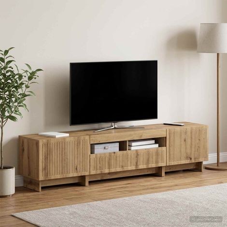 vidaXL 5 Piece LED TV Cabinet Artisan Oak Engineered Wood (1/5)