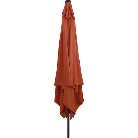 Parasol de jardin,Parasol d'extérieur Rouge et Noir 295 x 295 x 245 cm CFW92681 (1/5)