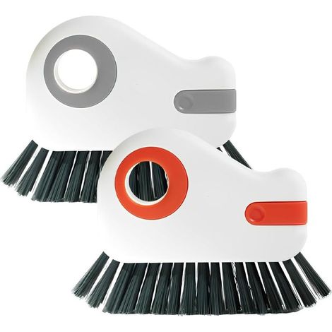 2 Pièces Rainure Nettoyage Brosse Fenêtre Brosses Brosse de Nettoyage Rotative Multifonction 2 en 1 à Poils Durs Multi Fonctions Brosse Rotative pour Salle de Bain de Cuisine Coins Espaces (1/5)