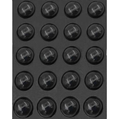 Lot de 20 pieds d'isolation auto-adhésifs en silicone pour haut-parleurs, appareils électroniques, dessus de table, ordinateur portable et tiroirs 1,9 cm (1/5)