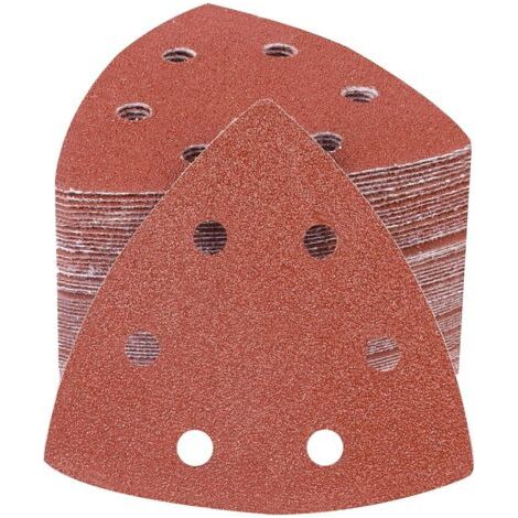 100 Pièces Delta-Triangles Ponçage Papier Abrasif Pour Ponceuse 93 x 93 x 93 mm Papier Ponceuse Triangulaire 60 Grain Disques Abrasifs pour Ponceuses