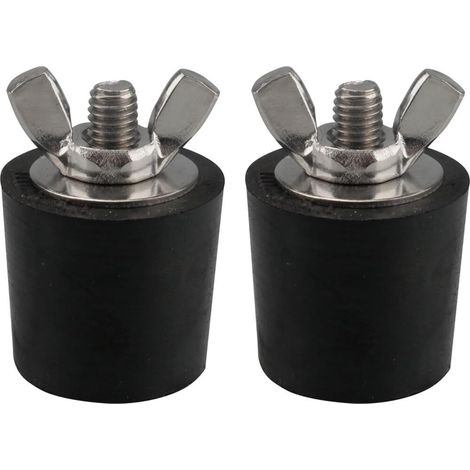2 articles Bouchon Hivernage Piscine 25 mm- Avec Boulons fer forgé Inoxydable- Kit Antigel Hivernal pour Piscines (1/5)