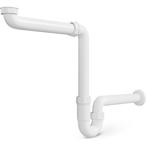 Siphon Anti-odeurs avec Sortie Horizontale Ø 40 mm pour évier de Cuisine, lavabo, Joint Inclus (1/5)